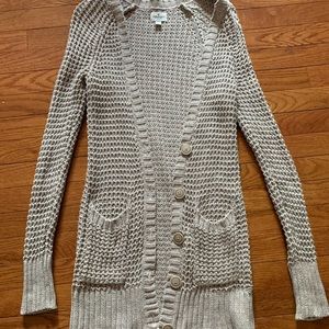 American Eagle Long Tan Cardigan